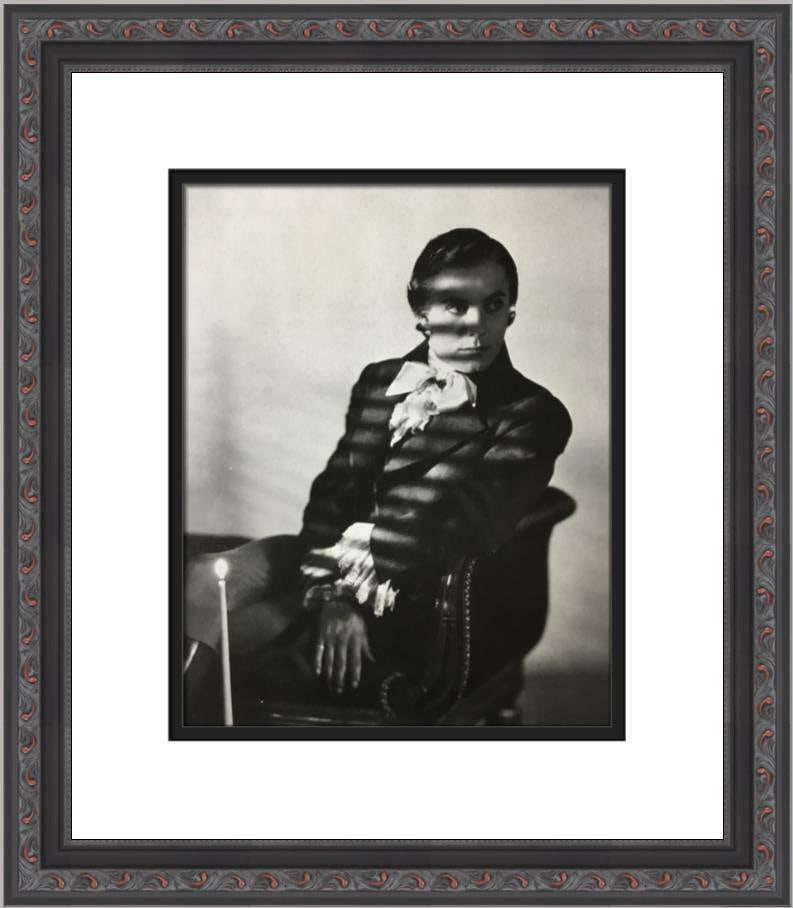 Tyrone Power Black & White Reproduction Print Custom Framed 13.5 x 15.5 (1 of 2)