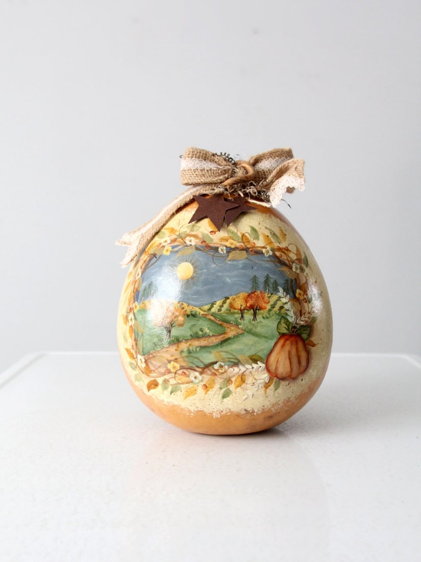 Kathy Gordon Vintage Gourd Art with Rustic Landscape Decor (1 of 9)