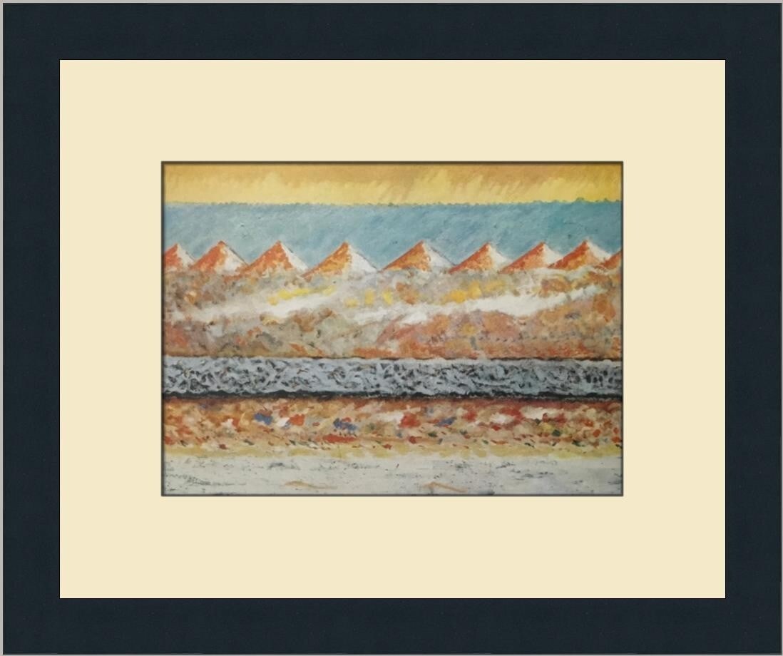 Fernando Gerassi Magic Mountains Custom Framed Print 1957 Modernism Art (1 of 2)