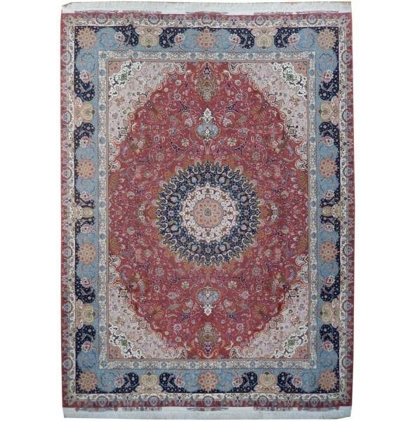 Exquisite 9.9 x 13.3 Persian Tabriz Rug Wool Silk 70 Raj 500 KPSI (1 of 6)