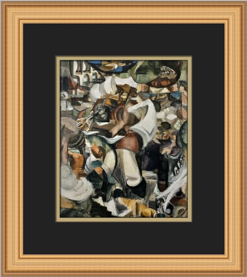 Henri Le Fauchonnier The Huntsman Custom Framed Cubism Print (1 of 2)