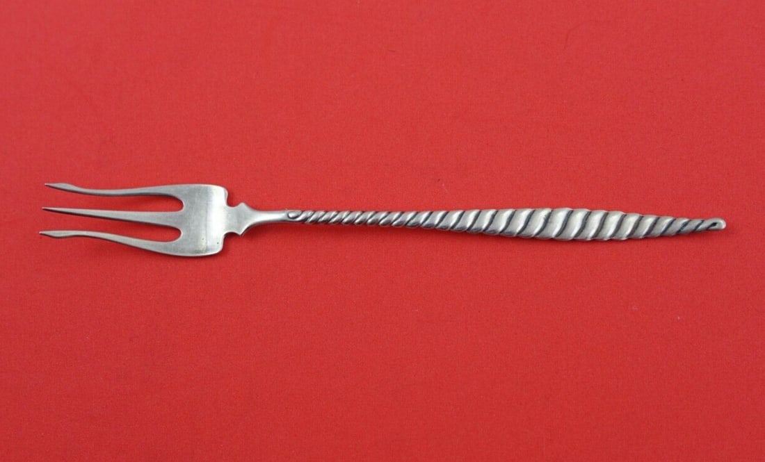 Whiting Oval Twist Sterling Silver Cocktail Fork 5 5/8" (1 of 2)