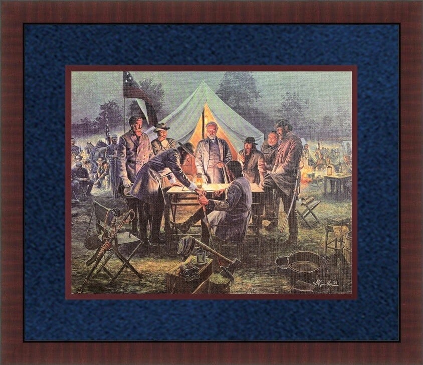 Mort Kunstler Sharpsburg War Council Print Custom Framed 15 x 18 (1 of 2)