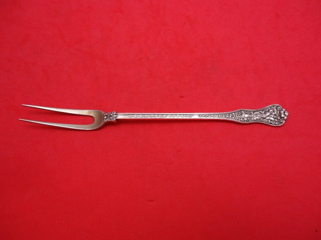 Tiffany & Co Olympian Sterling Silver 2-Tine Fruit Fork Light Gold Wash (1 of 1)