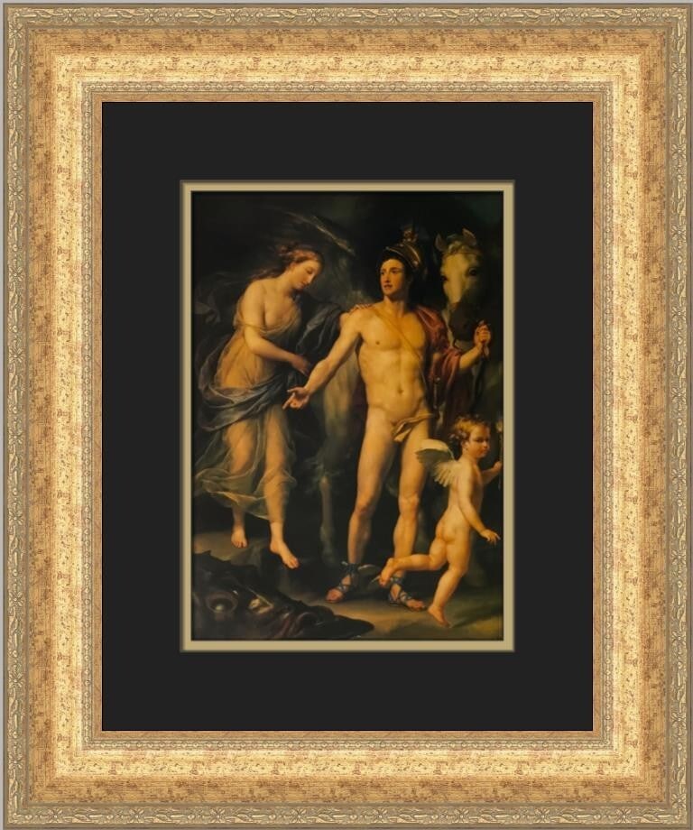 Anton Raffael Mengs Perseus and Andromeda Custom Framed Art Print: Anton Raffael Mengs Perseus and Andromeda Custom Framed Art Print This stunning custom framed print titled "Perseus and Andromeda" by artist Anton Raffael Mengs captures the essence of Expressionism R