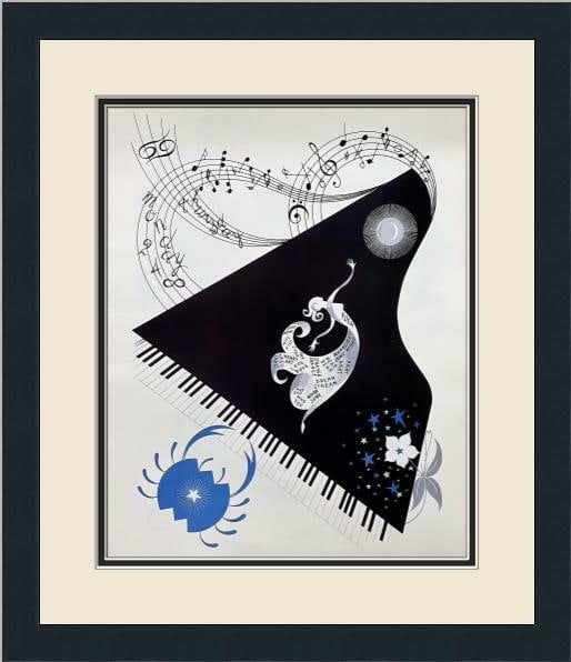 Erte Zodiac Suite Cancer Art Deco Framed Print 17x21: Erte Zodiac Suite Cancer Art Deco Framed Print 17x21 This exquisite print titled "Zodiac Suite Cancer" by artist Erte is a stunning representation of Art Deco style. It features a custom framing that