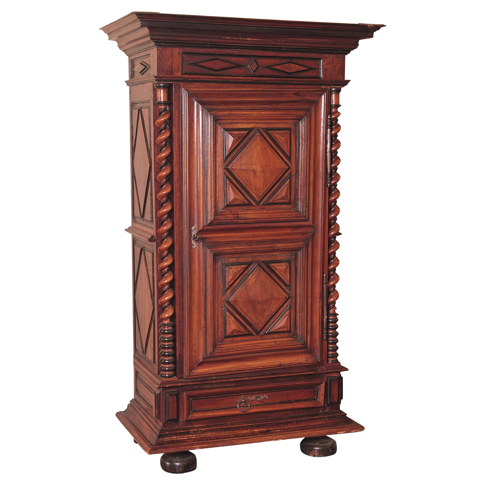 18th Century French Louis XIII Walnut Bonnetiere Armoire Circa 1750 (1 of 10)