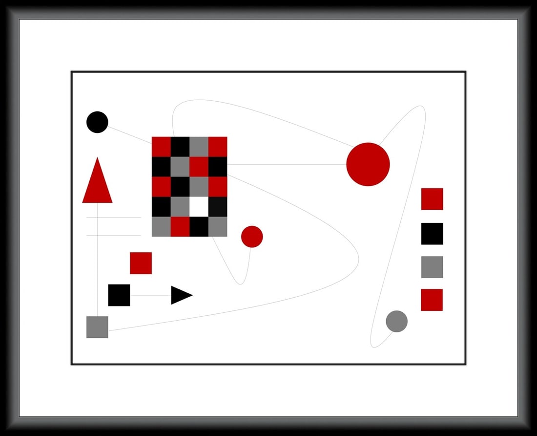 Marvino Skuar Homage to Calder II Signed Limited Edition Giclee Framed Art (1 of 2)