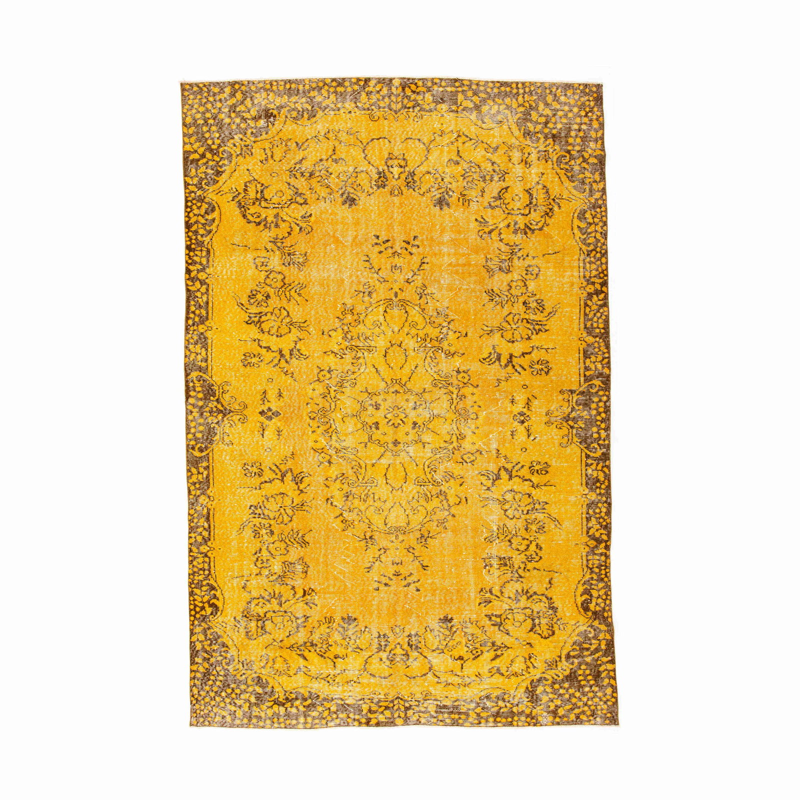 Handmade Vintage Wool Carpet 71.3 x 113.4 Inches (1 of 8)