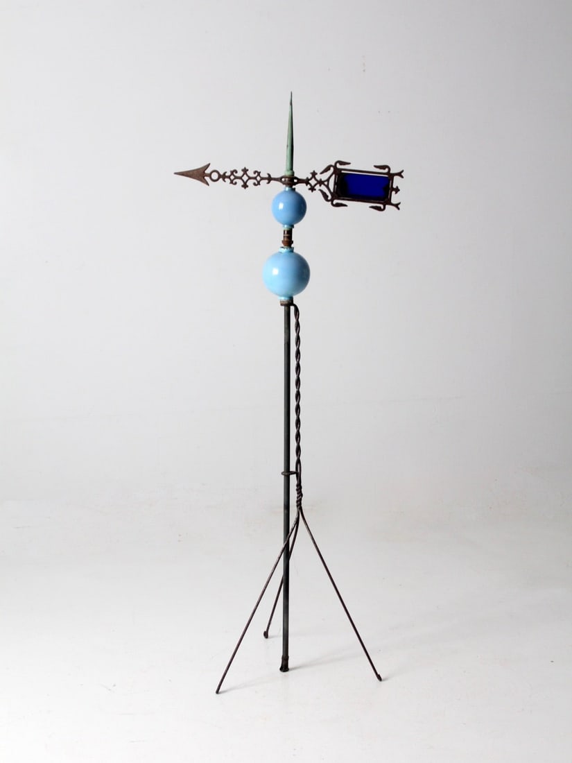 Antique American Lightning Rod with Blue Glass Globes (1 of 11)