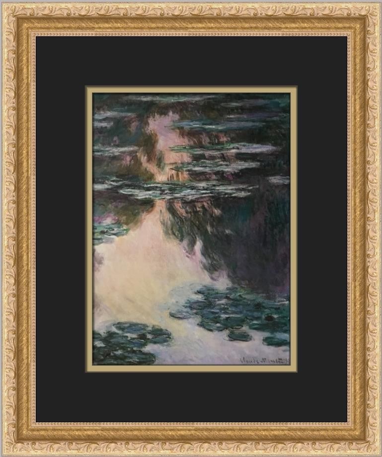 Claude Monet Water-Lily Pond Custom Framed Art Print 15x13: Claude Monet Water-Lily Pond Custom Framed Art Print 15x13 This stunning custom framed print features Claude Monet's iconic 'Water-Lily Pond,' showcasing the artist's masterful use of color and light.