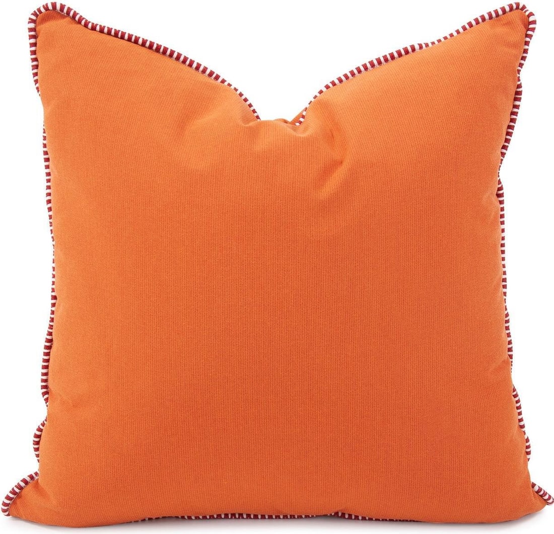 Howard Elliott Sunbrella Seascape Orange Outdoor Cushion 20x20 (1 of 1)