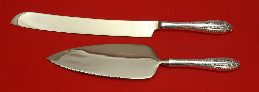 Wallace Mozart Sterling Silver Wedding Cake Set 2pc Custom Made (1 of 1)