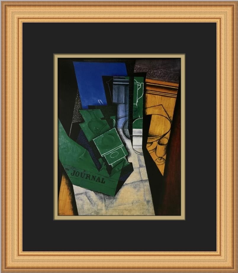 Juan Gris The Breakfast Custom Framed Art Print Cubism 14 x 13: Juan Gris The Breakfast Custom Framed Art Print Cubism 14 x 13 This exquisite custom framed print titled 'The Breakfast' by Juan Gris captures the essence of Cubism. Measuring 14 inches in height and