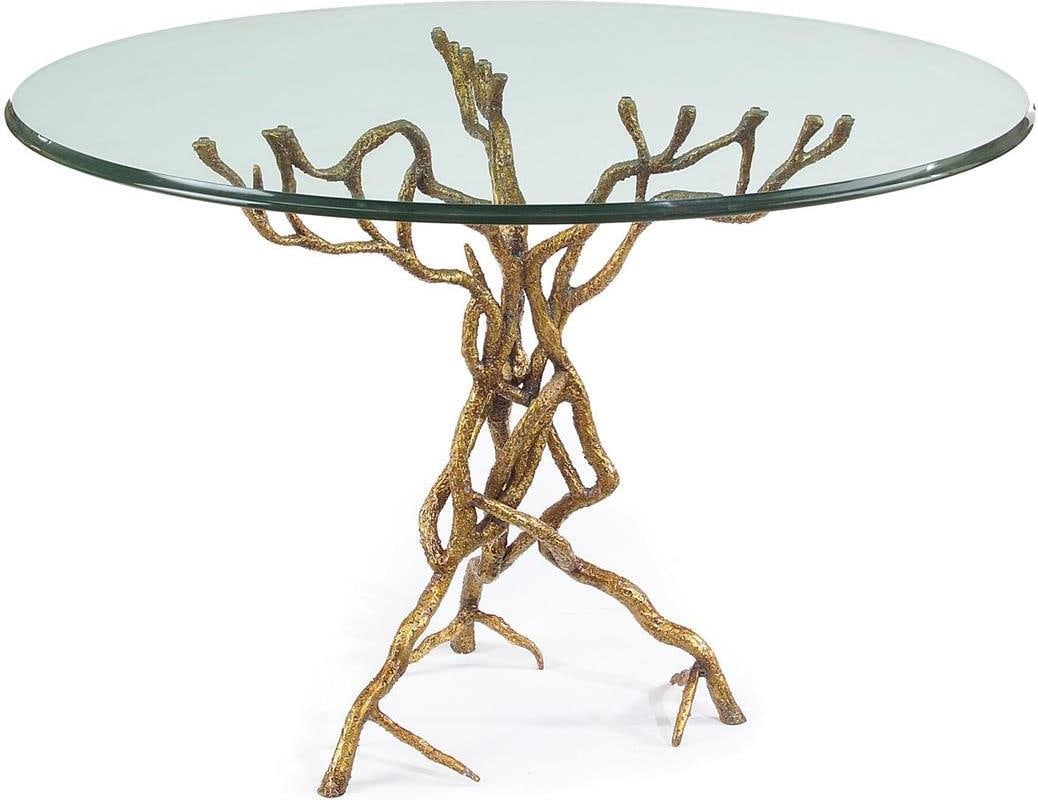 John-Richard Organic Modern Dining Table with Sculpted Old Gold Finish (1 of 3)