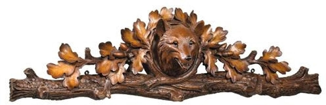 Rustic Aspen Fox Head Wall Trophy with 5 Hooks (1 of 1)