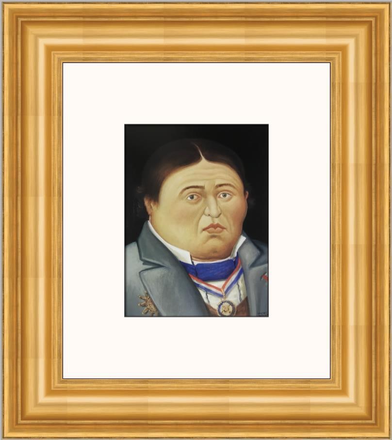 Fernando Botero Portrait of Ingres Custom Framed Offset Lithograph Art Print (1 of 2)