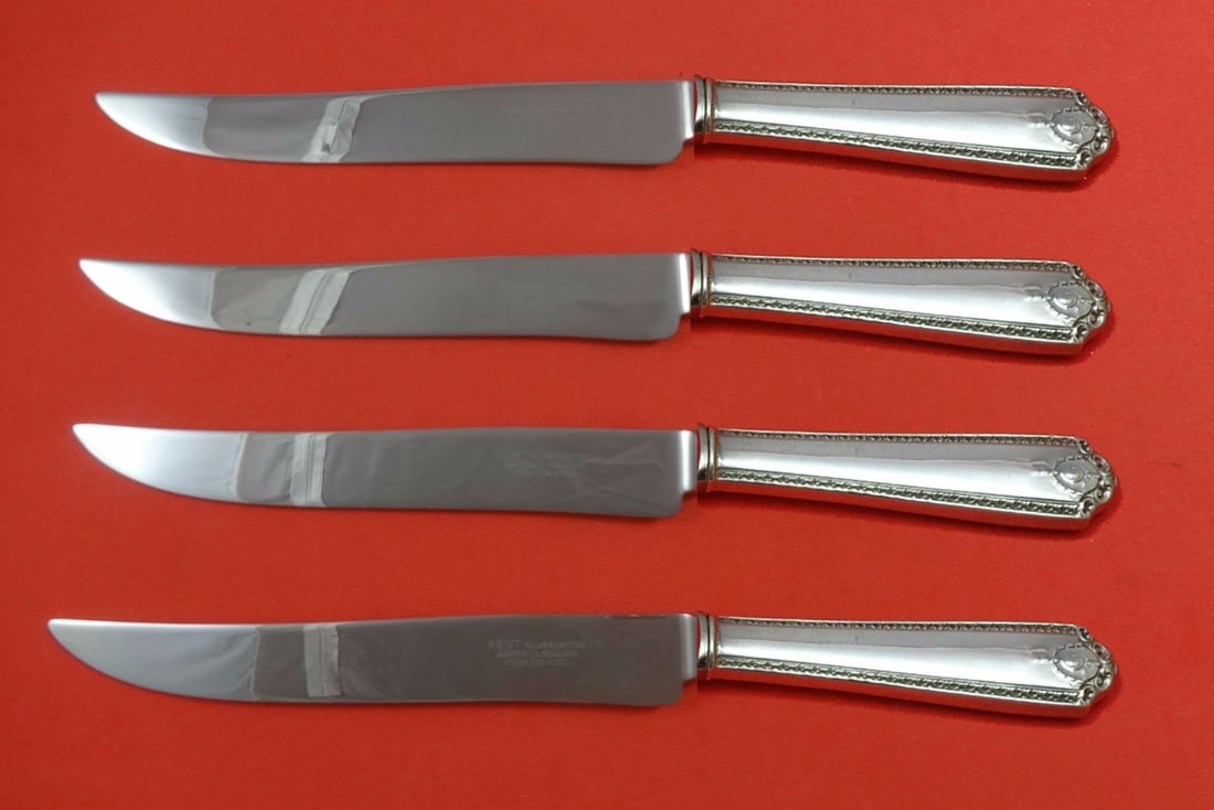 Lady Hilton Westmorland Sterling Silver 4-Piece Steak Knife Set Texas Sized (1 of 1)