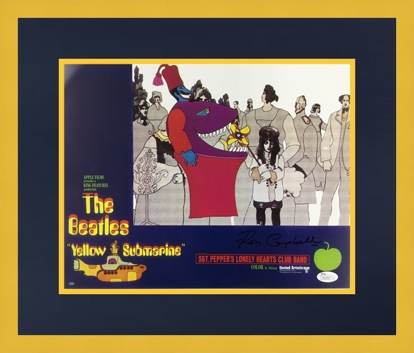 Ron Campbell Signed Beatles Yellow Submarine Lobby Card Limited Edition Framed (1 of 1)