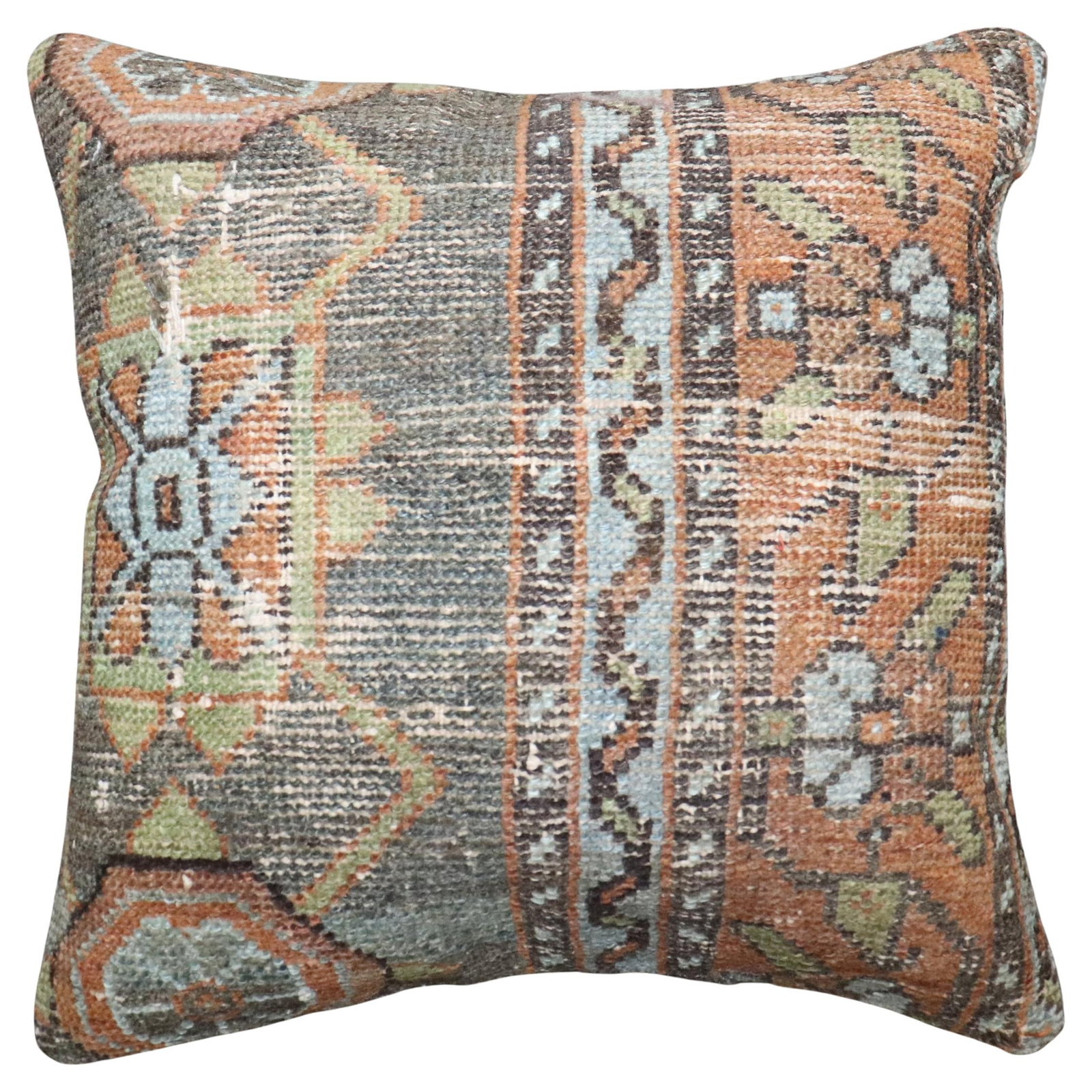 Tribal Persian Kurd Rug Pillow 16x16 Early 20th Century Wool (1 of 4)