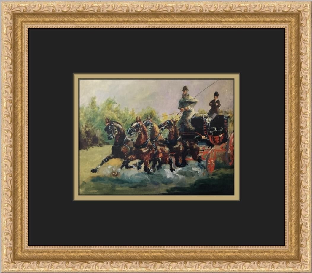 Henri de Toulouse-Lautrec Count Alphonse Mail Coach Custom Framed Print (1 of 2)