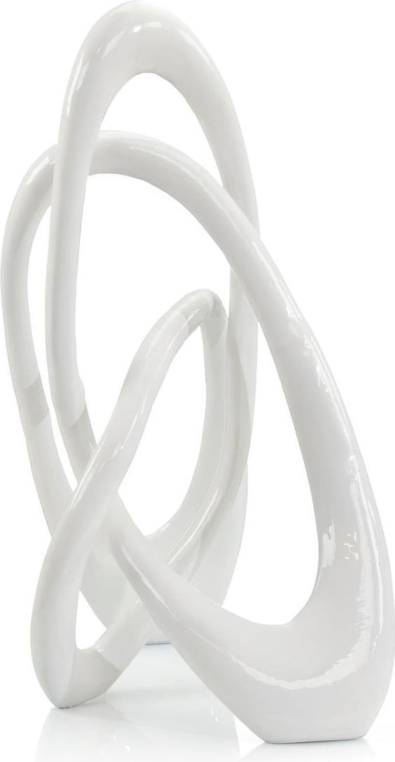 John-Richard Modern Twisted Rings Sculpture Home Accent 36H (1 of 1)