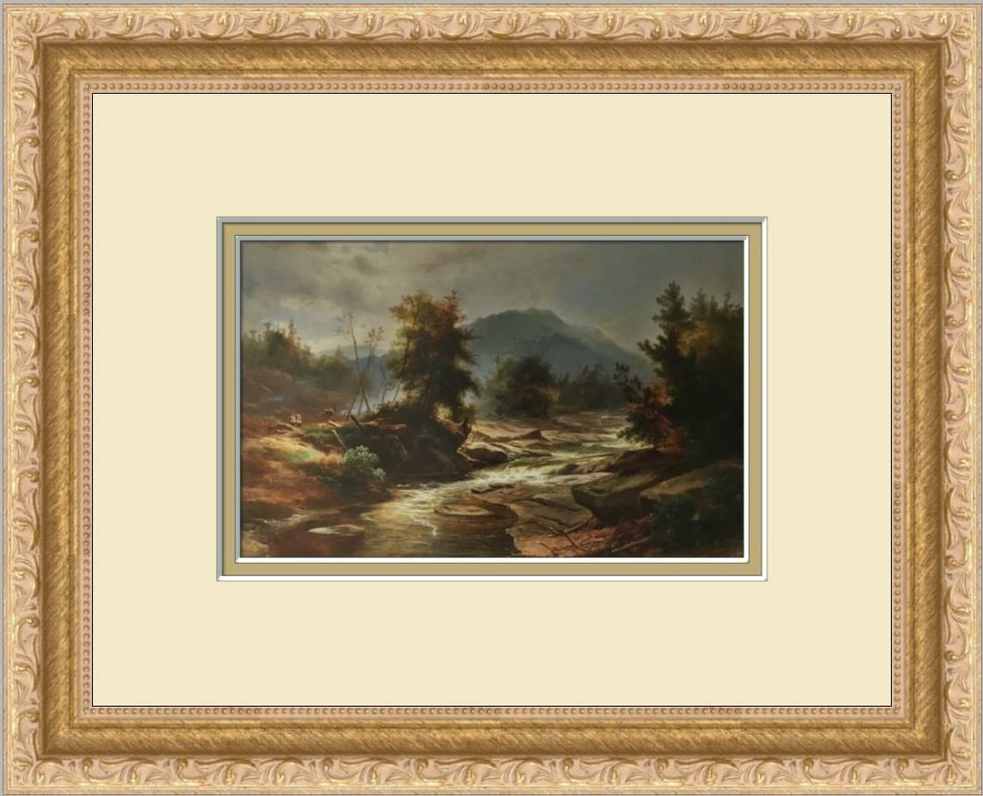 Carmiencke Headwaters Custom Framed Print by Johann Hermann 14x12 Americana Art (1 of 2)