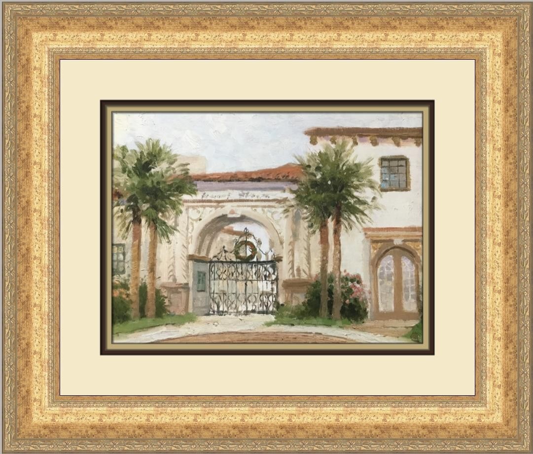 Thomas Kinkade The Gate Custom Framed Print 17x21 Landscape Art (1 of 2)