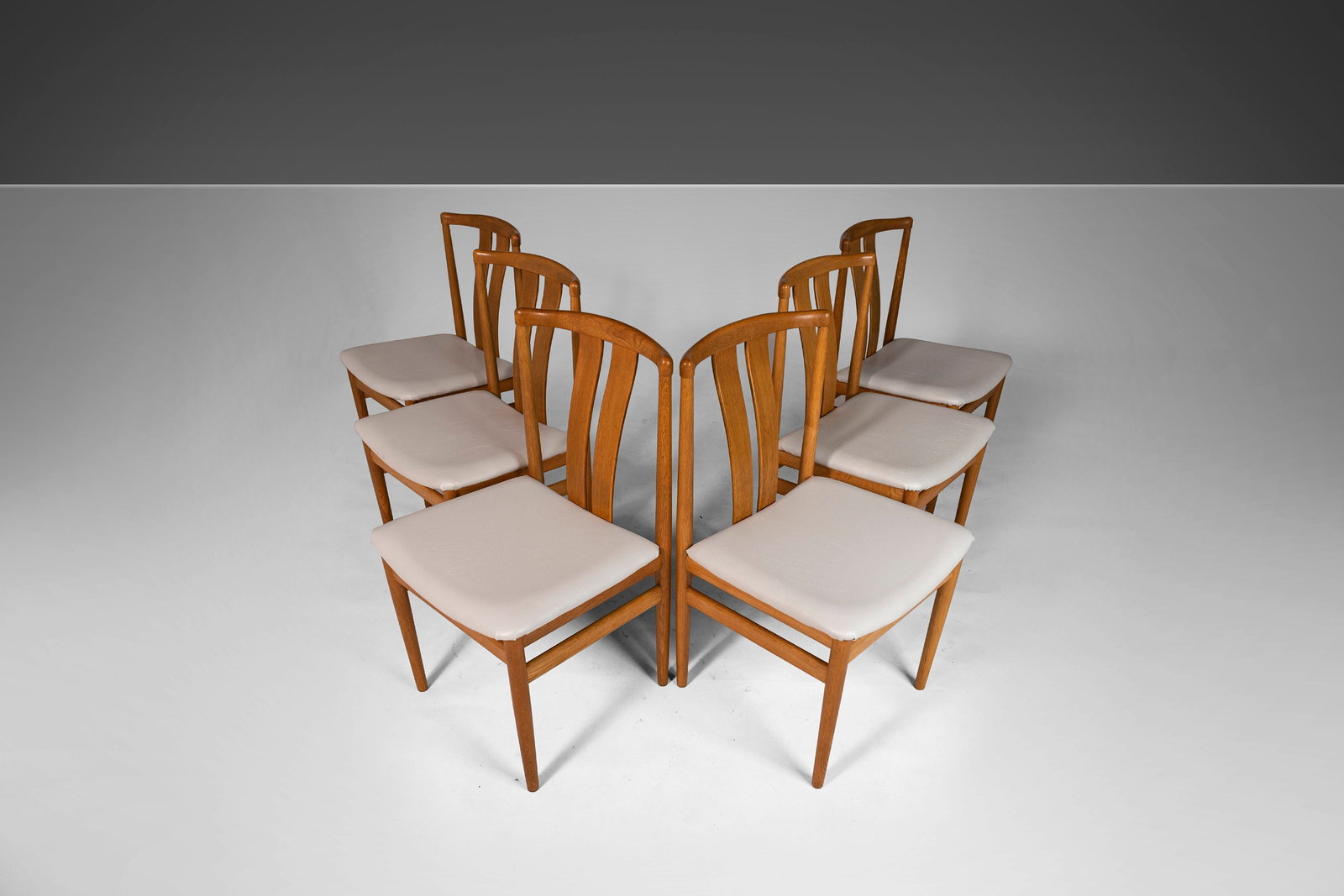 Set of 6 Vamdrup Stolefabrik Danish Oak Dining Chairs 1970s (1 of 10)