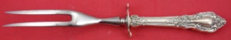 Lunt Eloquence Sterling Silver Roast Carving Fork 10.5 Vintage Flatware (1 of 1)