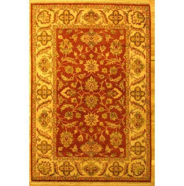 4.1 x 6.2 Vegetable Dyed Chobi Rug Warm Coral (1 of 6)