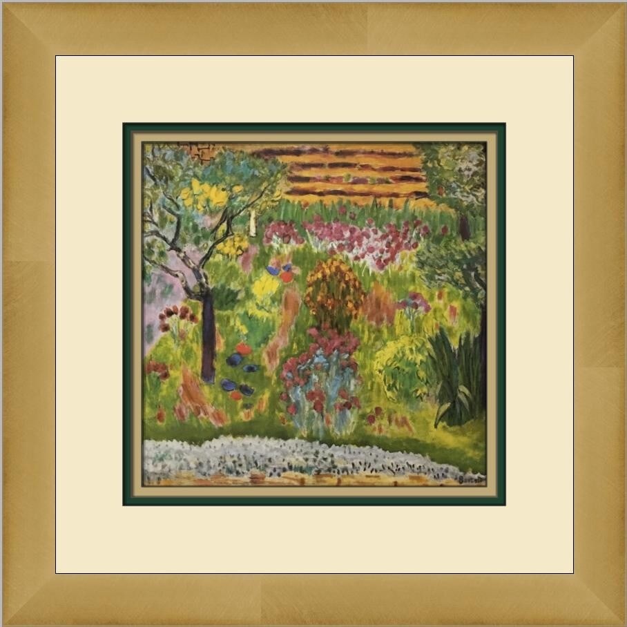 Pierre Bonnard Meadow in Bloom Custom Framed Print 14x14 Impressionism (1 of 2)