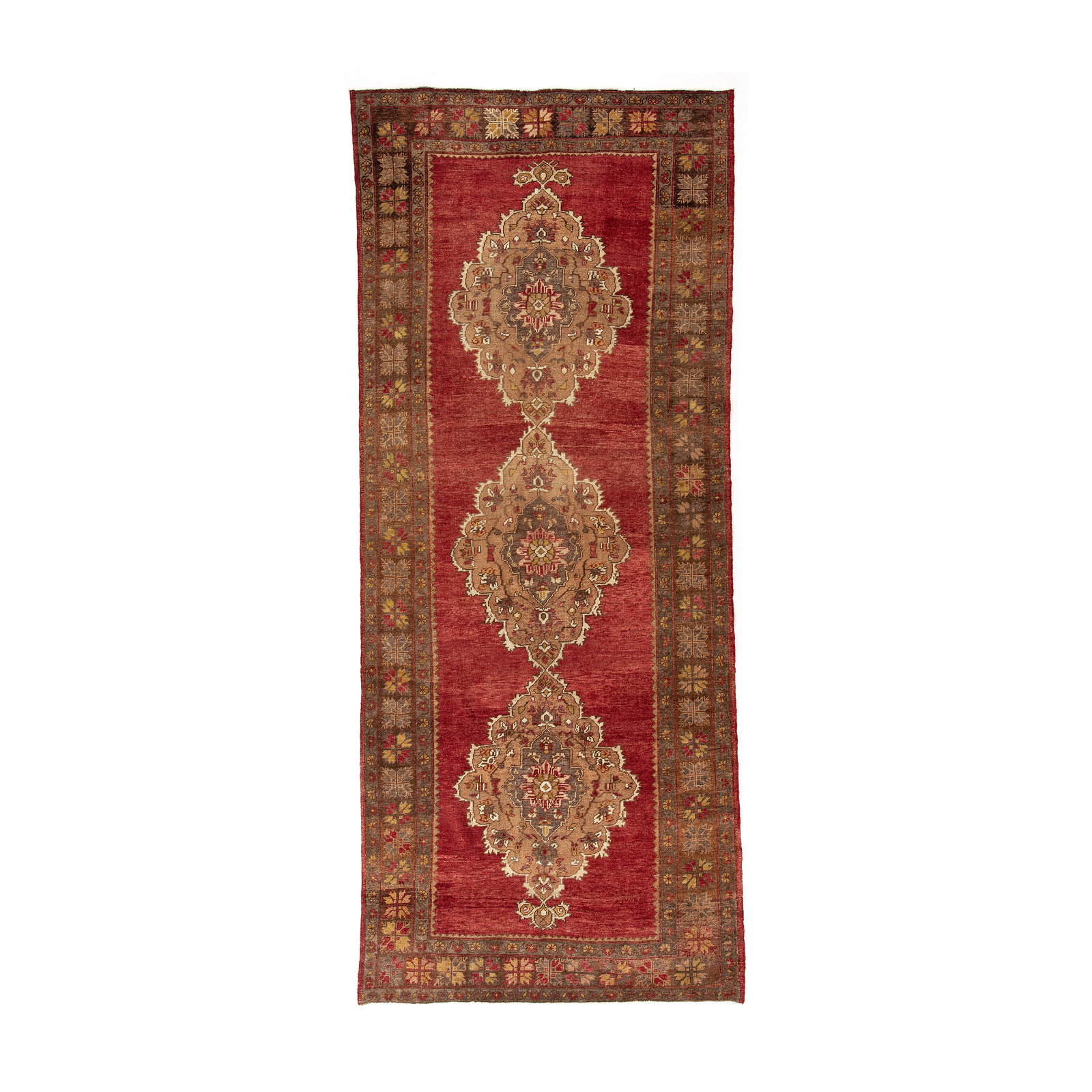 Authentic Handmade Anatolia Wool Carpet 63.4 x 148 Inches (1 of 8)