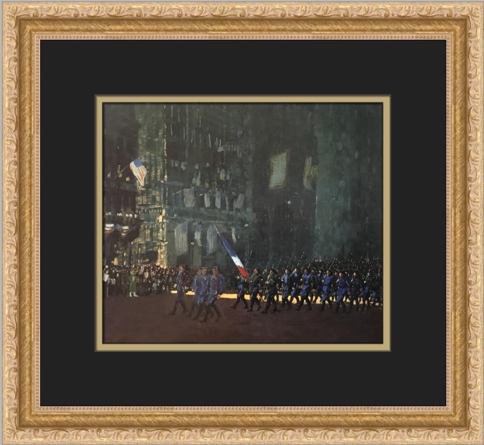 George Luks Blue Devils on Fifth Avenue Framed Print 1996 Urban Realism (1 of 2)