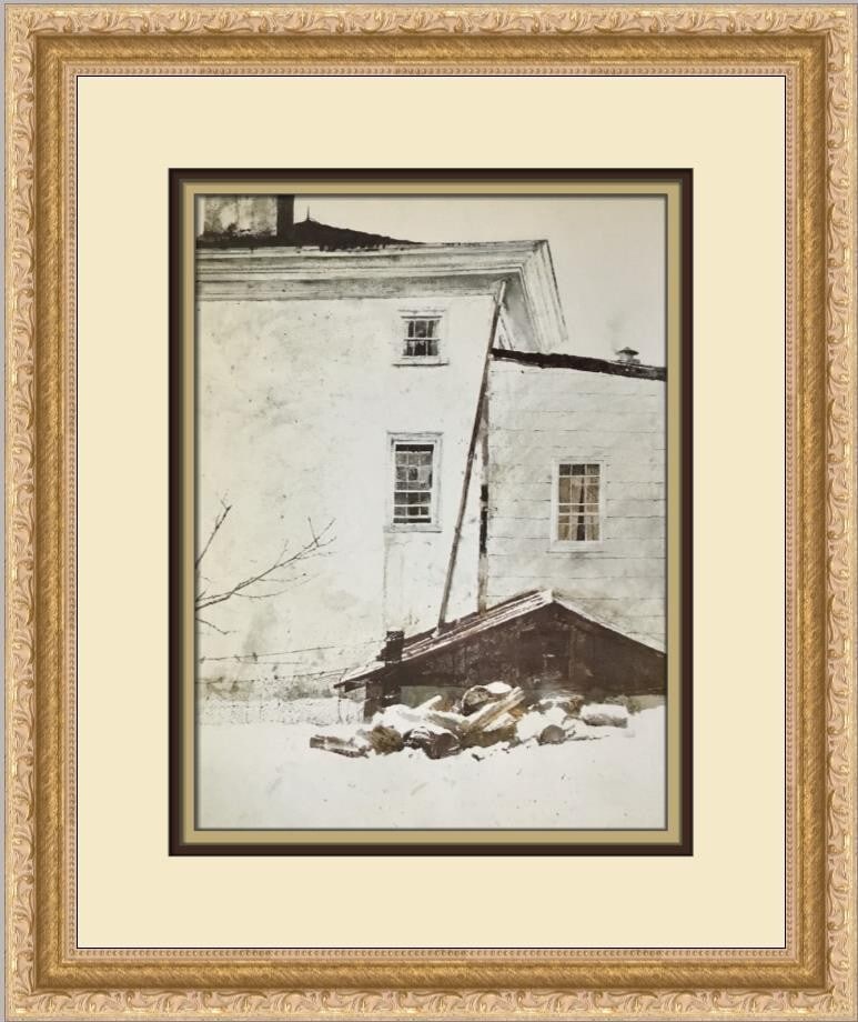Andrew Wyeth Backside Custom Framed Print 1976 Expressionism Art (1 of 2)