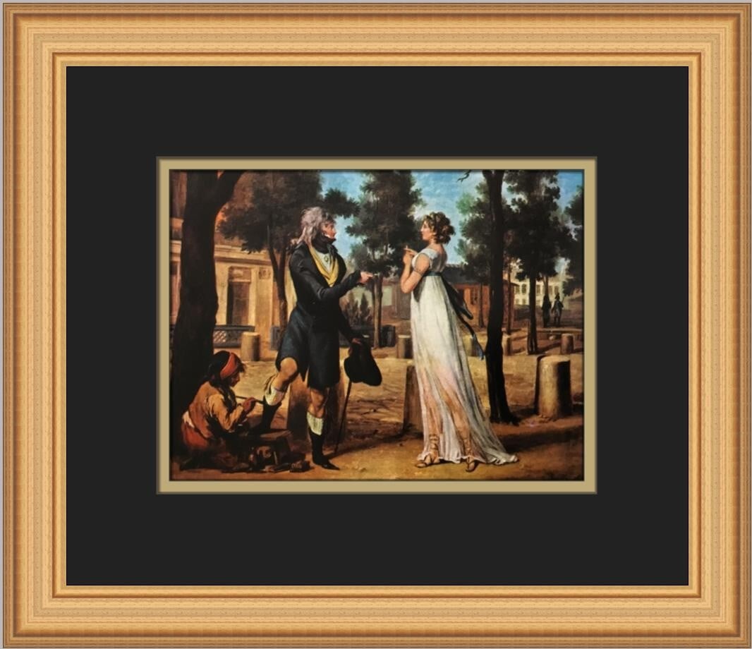 Louis Leopold Boilly A Point of Convention Framed Print 12 x 14 (1 of 2)