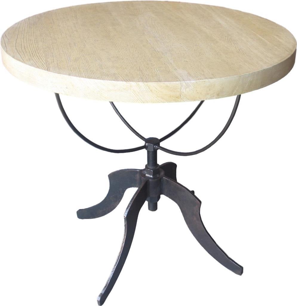 Noir Gray Adjustable Elm Wine Table 30H 30W 30D: Noir Gray Adjustable Elm Wine Table 30H 30W 30D Introducing the Noir Vintage Style Gray Adjustable Elm Table, a versatile and stylish addition to your home. Crafted in an antique or vintage style, thi