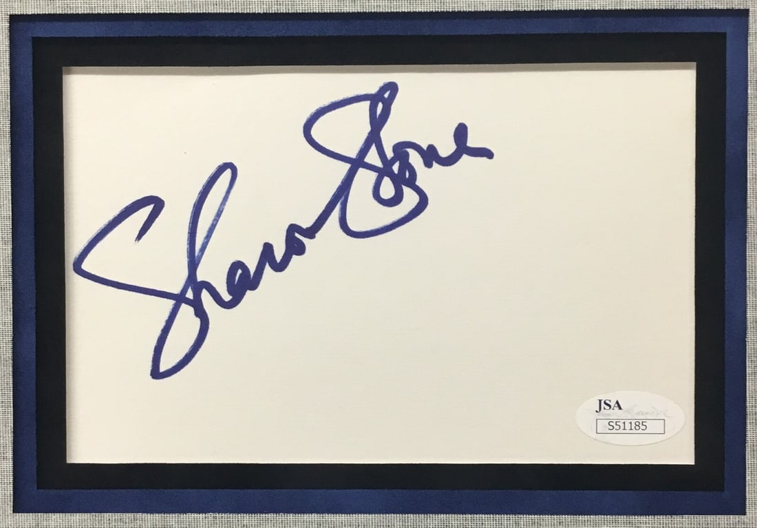 Sharon Stone Signed Basic Instinct Framed Display JSA Authenticated - 5