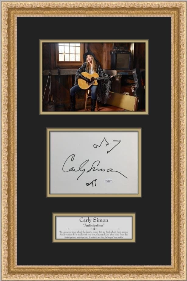 Carly Simon Signed Art Custom Framed Display with JSA COA 21 x 14 (1 of 6)
