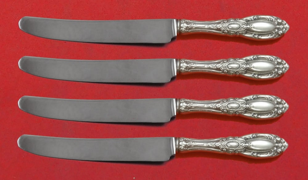 Towle King Richard Sterling Silver 4pc Fruit Knife Set 7inch (1 of 1)