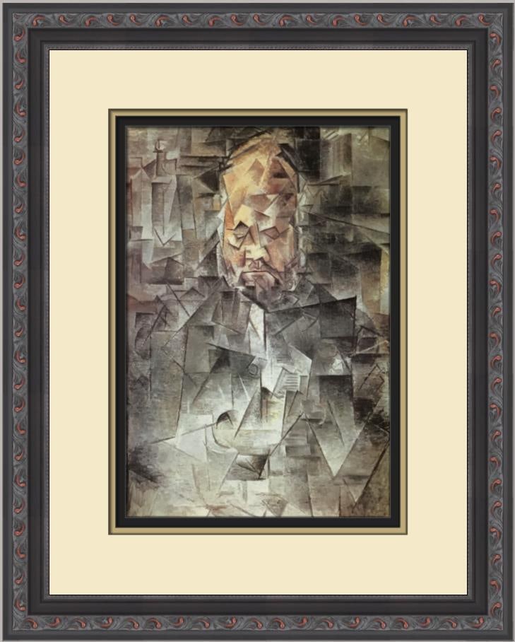 Pablo Picasso Portrait of Ambrose Vollard Custom Framed Offset Lithograph Art Print (1 of 2)