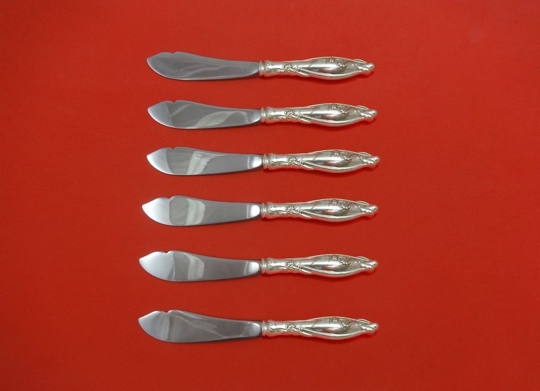 International Sterling Mille Fleurs 6pc Trout Knife Set Custom 7.5": International Sterling Mille Fleurs 6pc Trout Knife Set Custom 7.5" This exquisite 6-piece trout knife set features the elegant Mille Fleurs pattern by International Sterling. Crafted from high-qualit