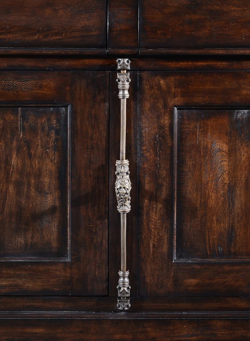 Philippe French Style Rustic Sideboard Dark Pecan 72": Philippe French Style Rustic Sideboard Dark Pecan 72" Enhance your home decor with this elegant rustic sideboard, perfect for adding a touch of French style to any room. Crafted with a beautiful dark