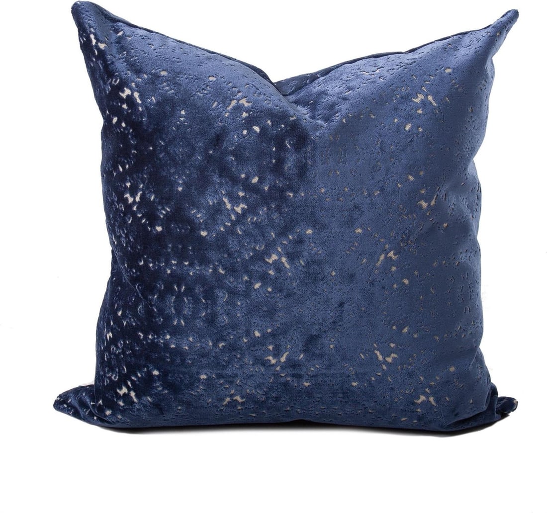Howard Elliott Blue Sapphire Square Pillow with Down Insert: Howard Elliott Blue Sapphire Square Pillow with Down Insert Add a touch of elegance to your living space with the Geometric Blue Pisani Sapphire Pillow. This luxurious pillow features a stunning geome