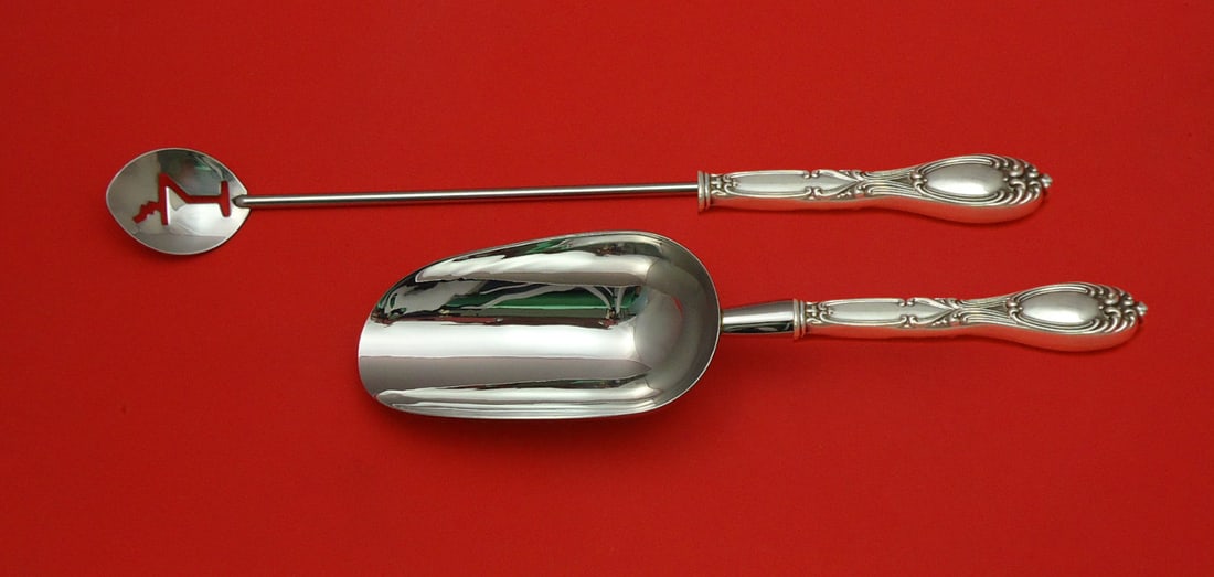 Frank Whiting Victoria Sterling Silver Bar Set 2pc Monogrammed (1 of 1)