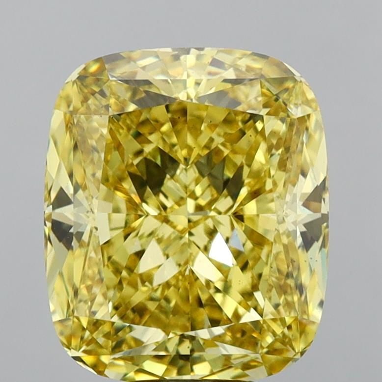 Loose Diamond - CUSHION MODIFIED 9.05ct Fancy Vivid Yellow VS2: Loose Diamond - CUSHION MODIFIED 9.05ct Fancy Vivid Yellow VS2 Source: This is a real non-mined Diamond that has been grown in a lab Shape: CUSHION MODIFIED Carats: 9.05 Color: Fancy Vivid Yellow Cert