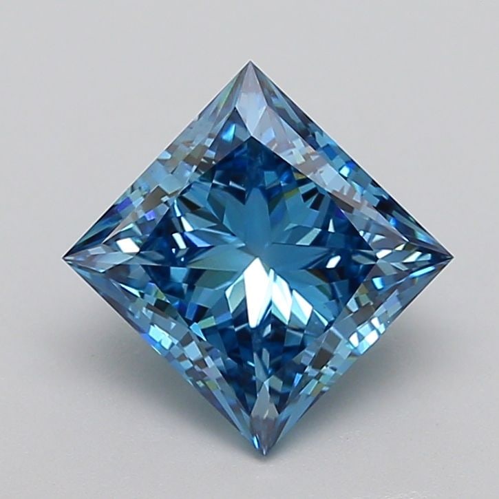 Loose Diamond - PRINCESS 4.09ct Fancy Vivid Blue VS1: Loose Diamond - PRINCESS 4.09ct Fancy Vivid Blue VS1 Source: This is a real non-mined Diamond that has been grown in a lab Shape: PRINCESS Carats: 4.09 Color: Fancy Vivid Blue Certification: IGI Video