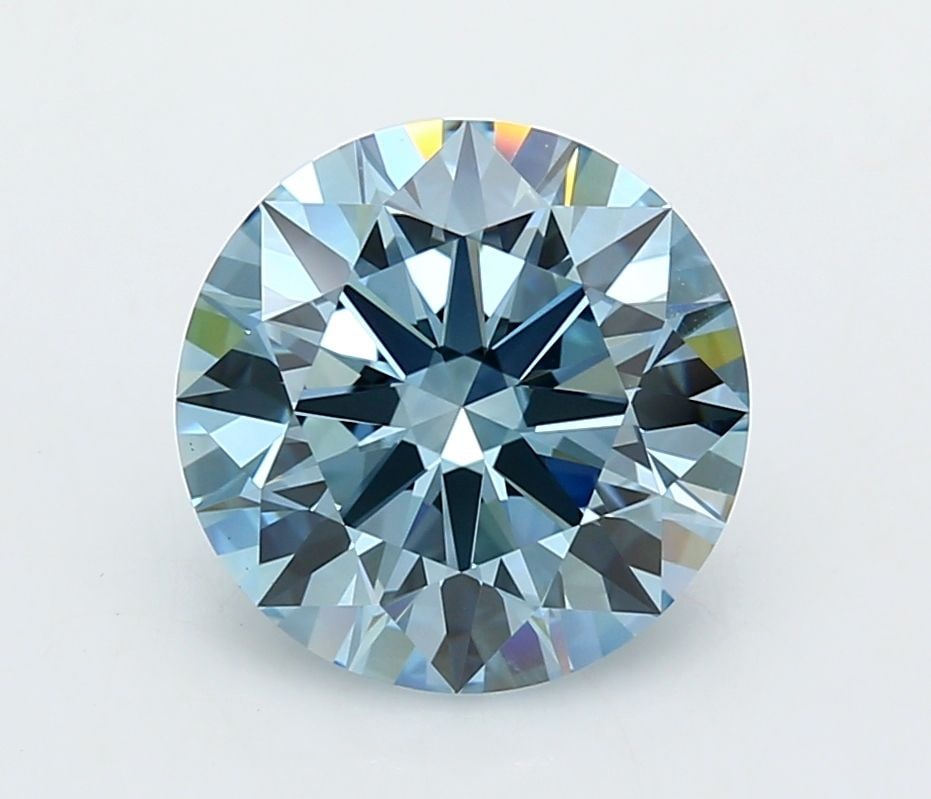 Ideal Loose Diamond - ROUND 4.49ct Fancy Intense Blue VVS2: Ideal Loose Diamond - ROUND 4.49ct Fancy Intense Blue VVS2 Source: This is a real non-mined Diamond that has been grown in a lab Shape: ROUND Carats: 4.49 Color: Fancy Intense Blue Certification: IGI