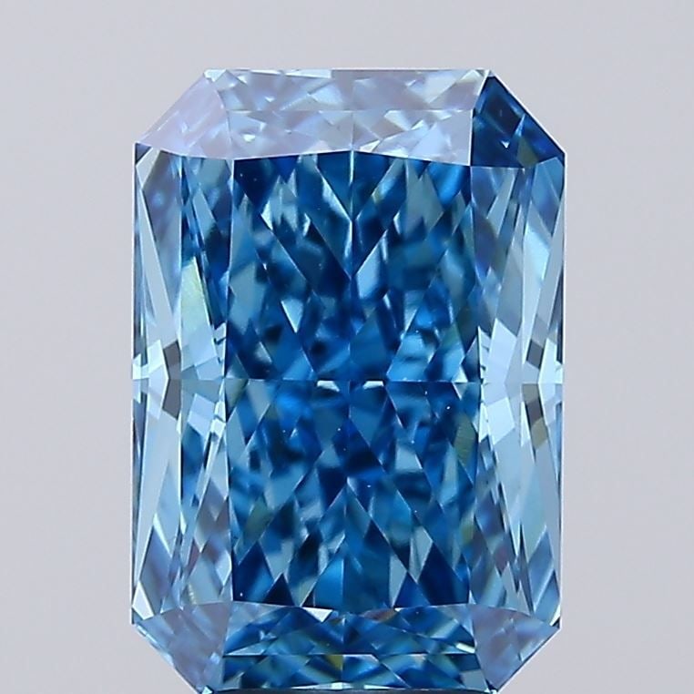 Loose Diamond - RADIANT 4.15ct Fancy Vivid Blue VVS2: Loose Diamond - RADIANT 4.15ct Fancy Vivid Blue VVS2 Source: This is a real non-mined Diamond that has been grown in a lab Shape: RADIANT Carats: 4.15 Color: Fancy Vivid Blue Certification: IGI Video: