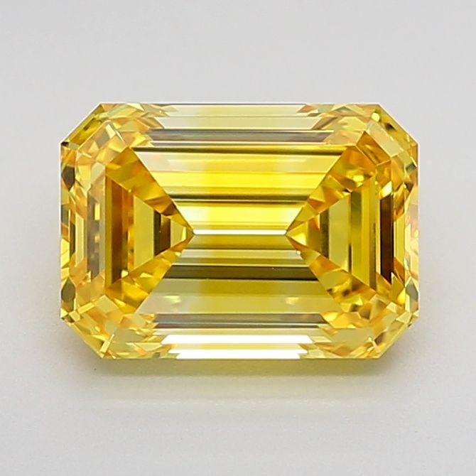 Loose Diamond - EMERALD 2.03ct Fancy Vivid Yellow IF: Loose Diamond - EMERALD 2.03ct Fancy Vivid Yellow IF Source: This is a real non-mined Diamond that has been grown in a lab Shape: EMERALD Carats: 2.03 Color: Fancy Vivid Yellow Certification: IGI Vide